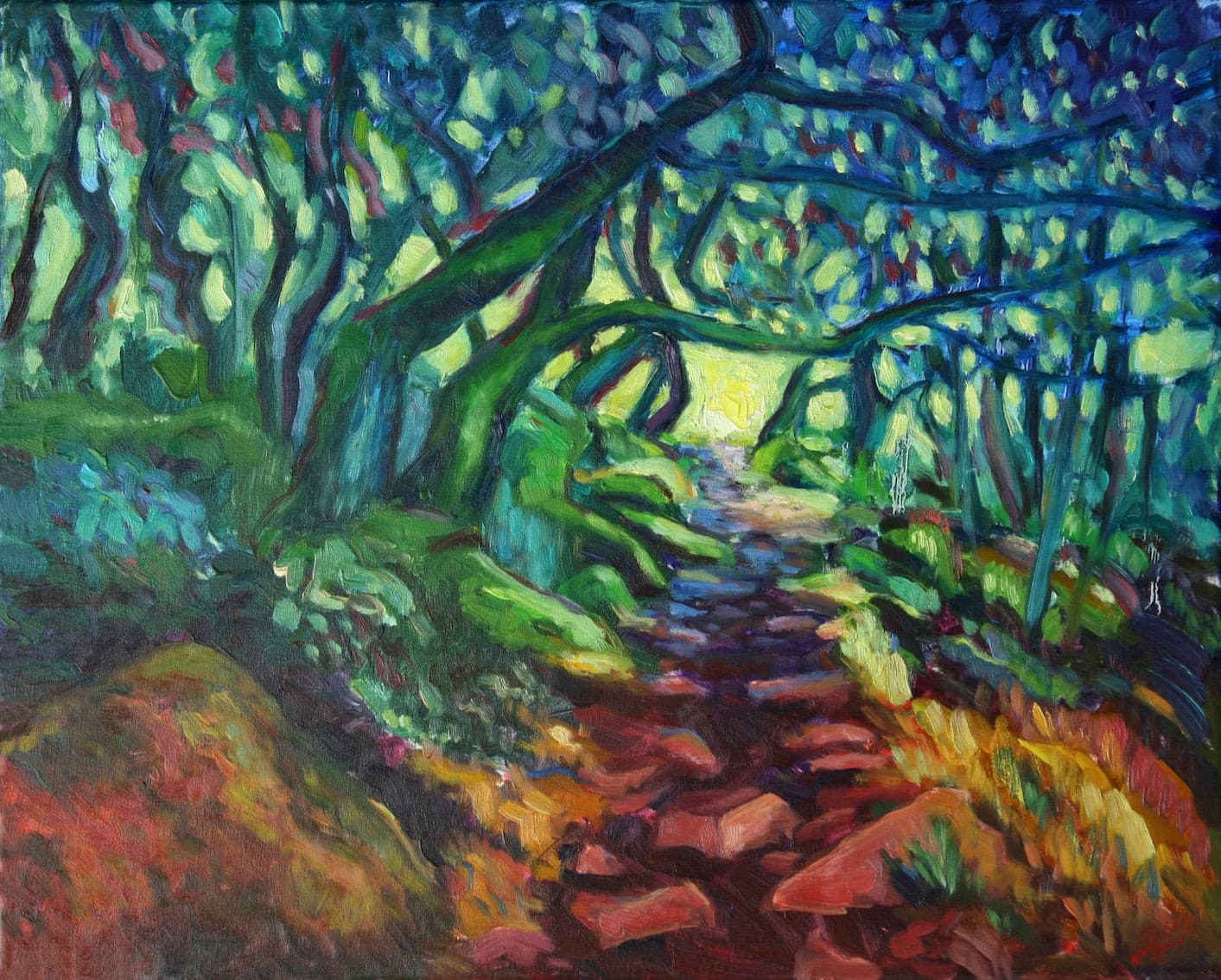 "Colourful Pathway" - Johanna Hattner Fine Art